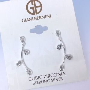 GIANI BERNINI Sterling Silver Cubic Zirconia VINE Drop EARRINGS